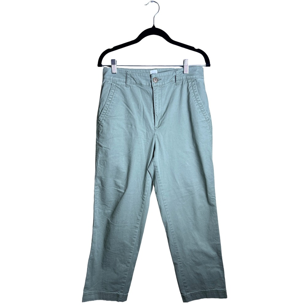 Gap Girlfriend Khaki Pants Women's Size 6 Sage Green Normcore Preppy Casual